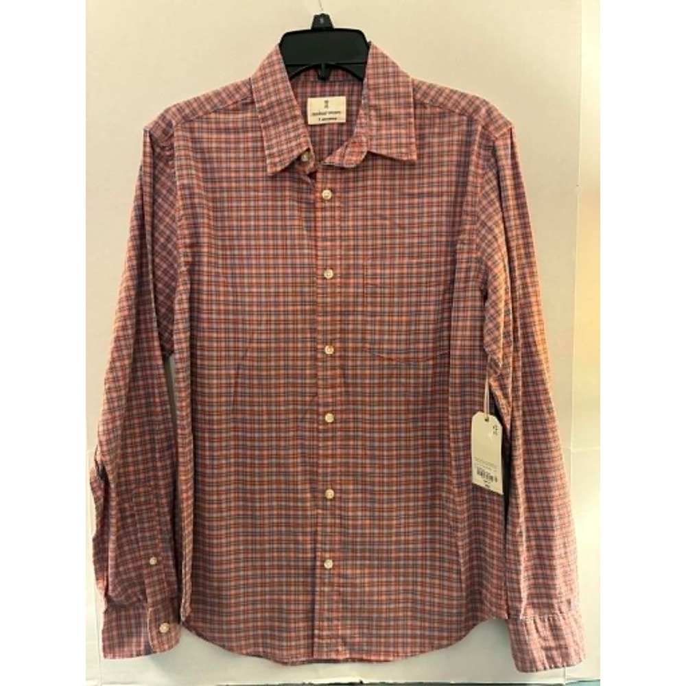 Mutual Weave Mens Small Plaid Button Down Shirt‎ Long Sleeve Casual
